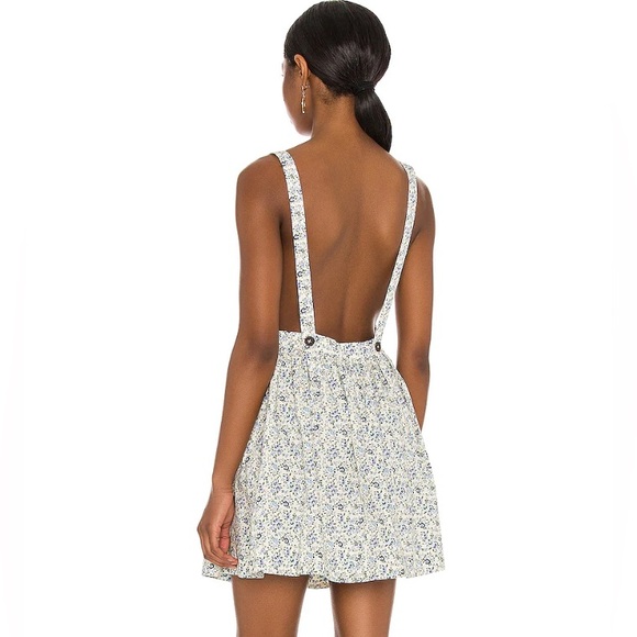 NWT Free People Petunia Sleeveless Floral Minidress In Tea Combo Size M - Picture 3 of 8